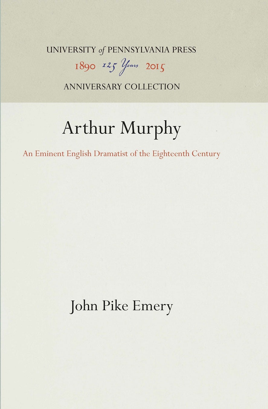 Book cover image for Arthur Murphy ISBN: 9781512815733